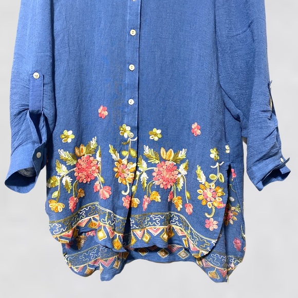 Fig and Flower Floral Button Down Shirt - Picture 5 of 6